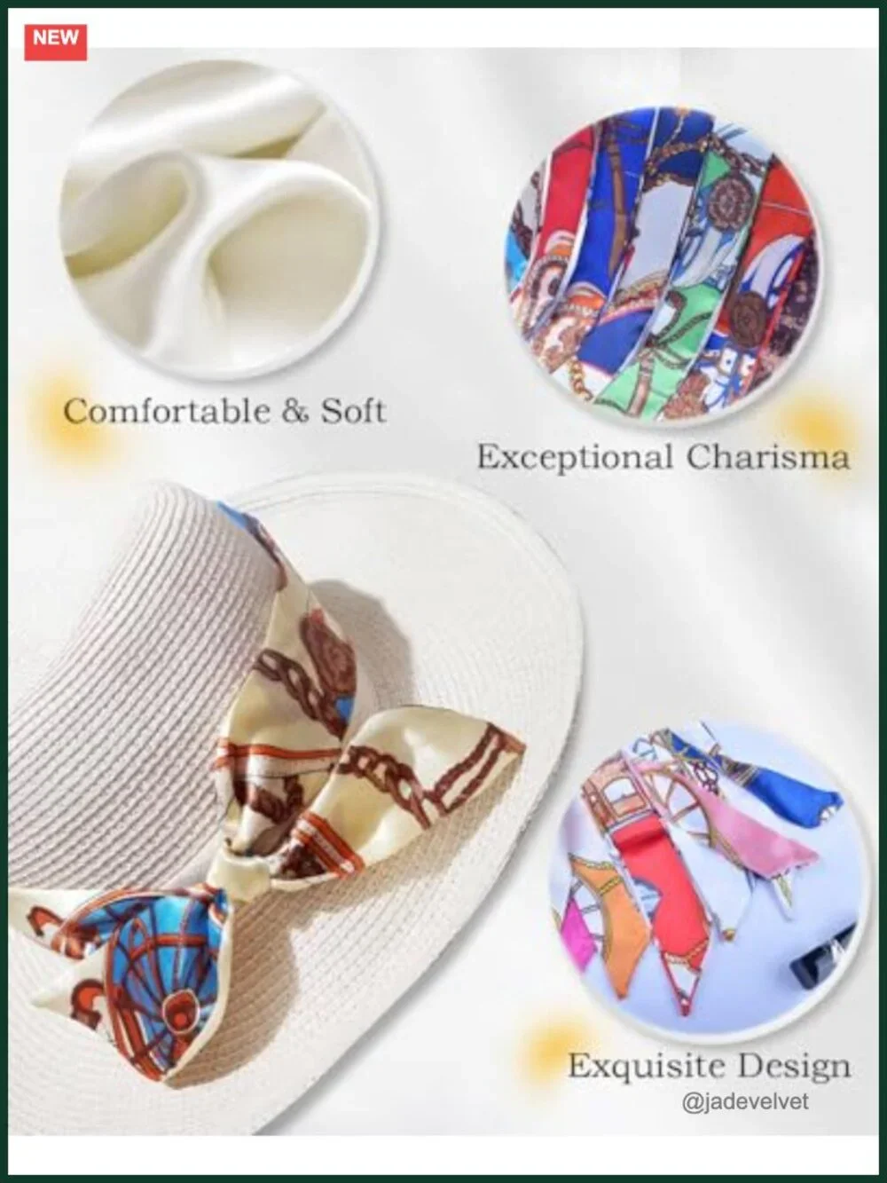6 Pack Satin Scarf Bags for Handbags Hair Neck Scarf Women